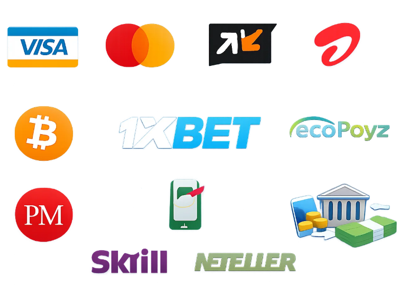 Payment methods available for 1xBet users in Sierra Leone